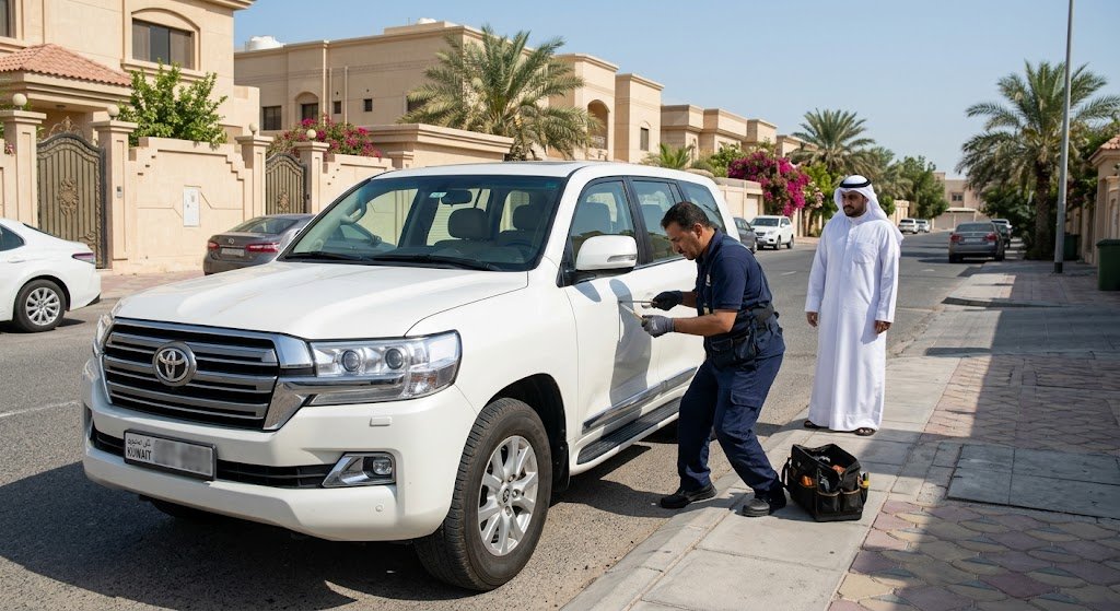 فتح سيارات الروضة الكويت باحترافية وأمان دون التسبب بأي خدوش للأبواب